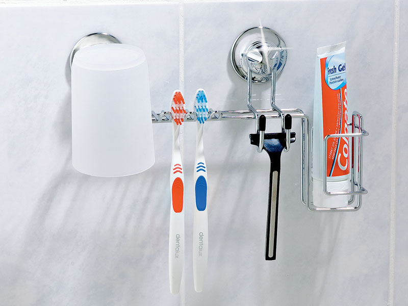 מתקן למברשות שיניים משחת שיניים סכין גילוח וכוס פטנט! מוצרי אמבט ללא קידוח